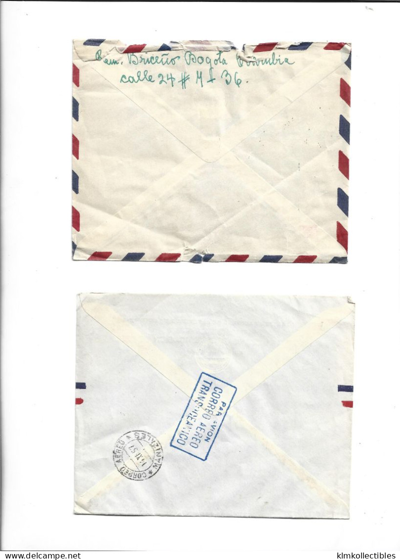 COLOMBIA - POSTAL HISTORY LOT 5 COVERS - AIRMAIL - Colombia