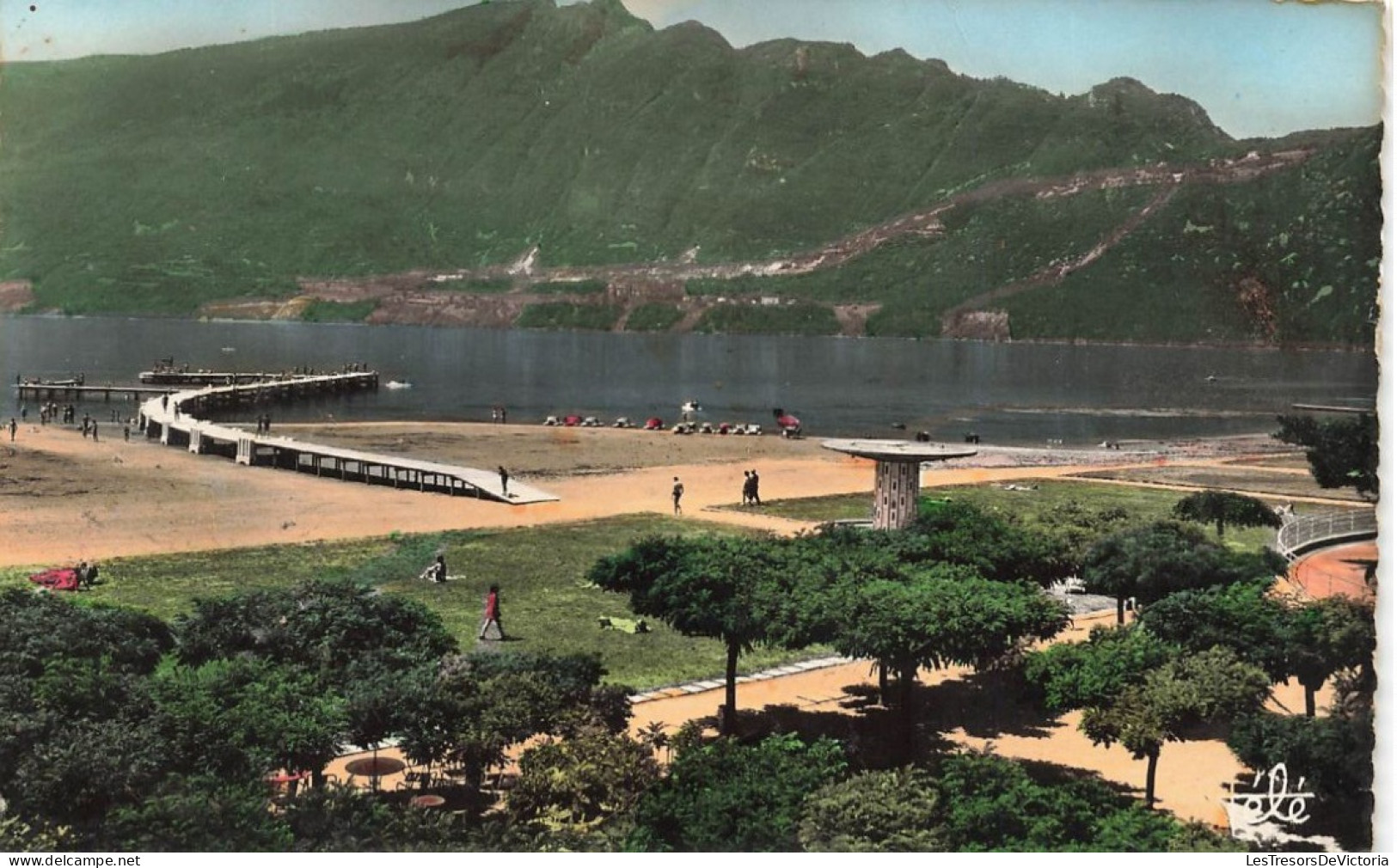 FRANCE - Aix Les Bains - La Plage Et La Dent Du Chat - Carte Postale - Aix Les Bains