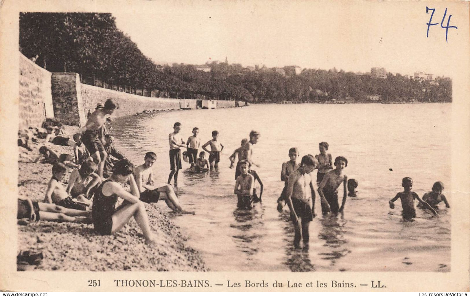 FRANCE - Thonon Les Bains - Les Bords Du Lac Et Les Bains - Carte Postale Ancienne - Thonon-les-Bains