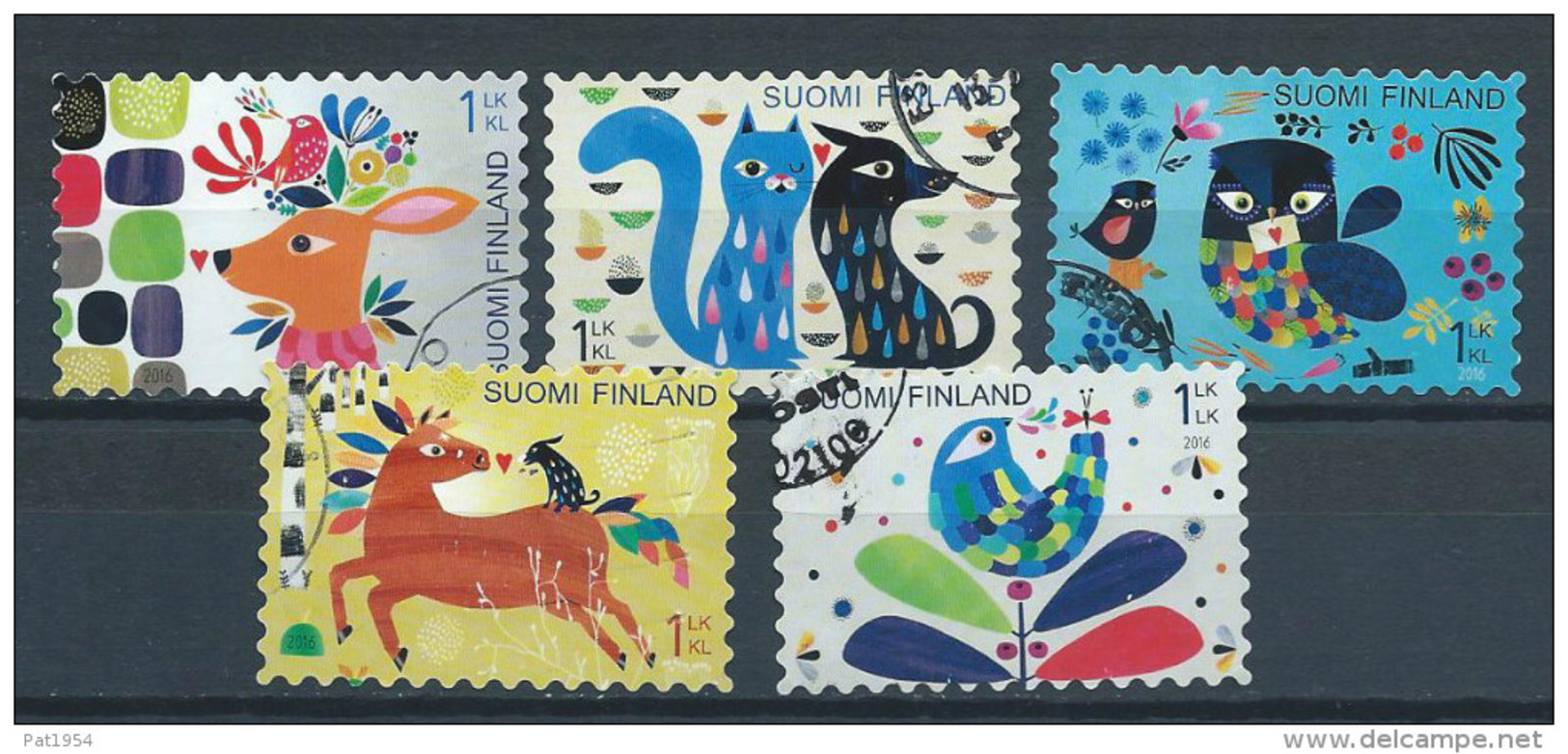 Finlande 2016 N°2397/2401 Oblitérés "nos Amis Animaux" - Usados