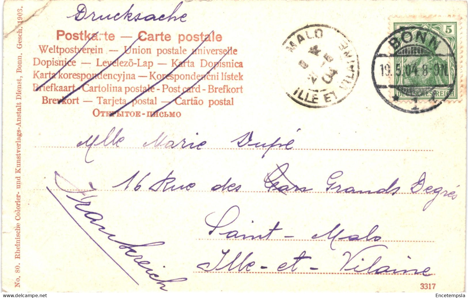 CPA Carte Postale Germany Bonn Coblenzerstrasse 1904 VM78419 - Bonn