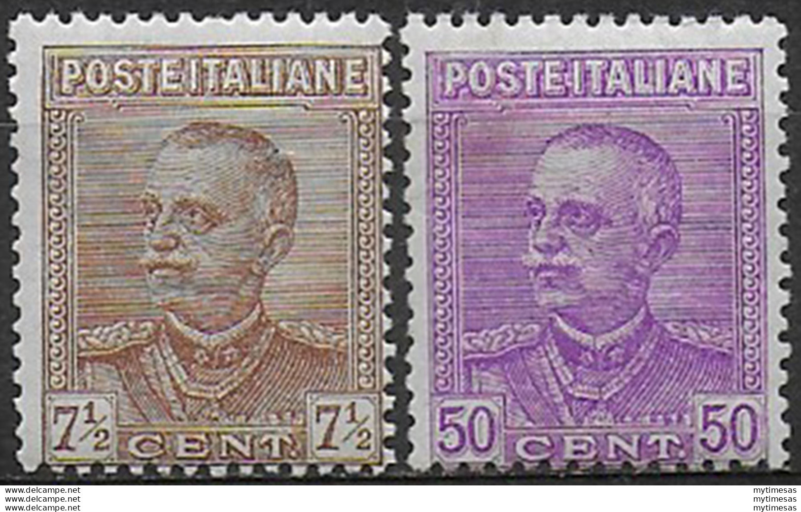 1928 Italia Vittorio Emanuele III 2v. Mc MNH Sassone N. 224/25 - Altri & Non Classificati