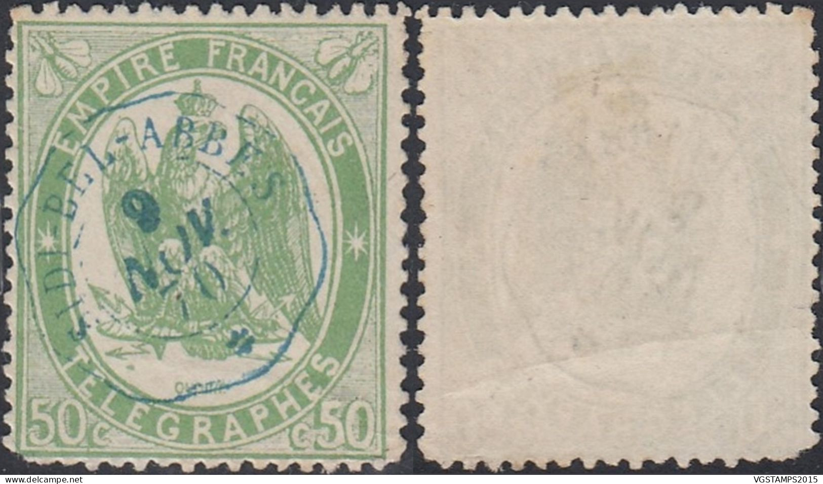 Algérie 1868 (Colonie Française) - Timbre Neuf. Timbre Télégraphe Nr.: 6. "SIDI BELABBES".... (EB) DC-12494 - Posta Aerea