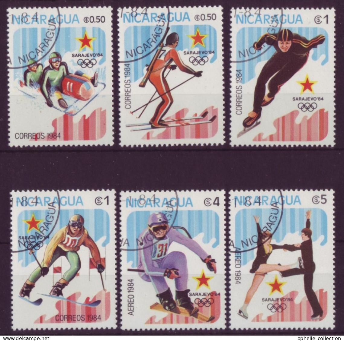 Afrique - Nicaragua - 1984 - Sarajevo - Jeux Olympiques D'hiver - 6 Timbres Différents -  6597 - Nicaragua