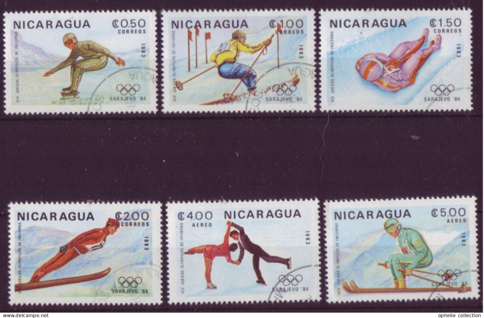 Amérique - Nicaragua - 1984 - Sarajevo - Jeux Olympiques D'hiver - 6 Timbres Différents -  6598 - Nicaragua