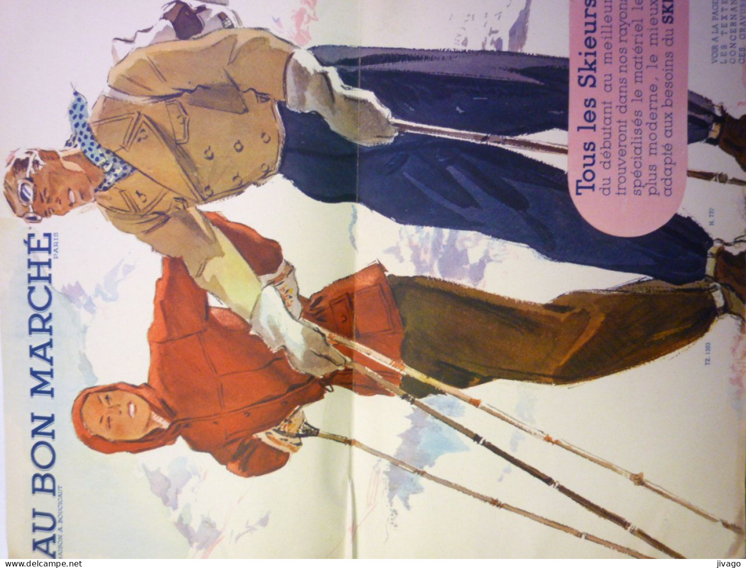 2024 - 990  CATALOGUE  SPORTS D'HIVER  "AU BON MARCHE"  1938  (12 Pages Format 24 X 30 Cm)   XXX - Pubblicitari