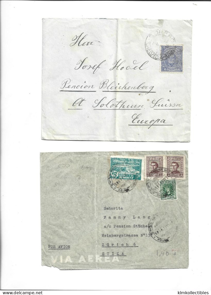 URUGUAY - POSTAL HISTORY LOT -  6 COVERS AIRMAIL - Uruguay