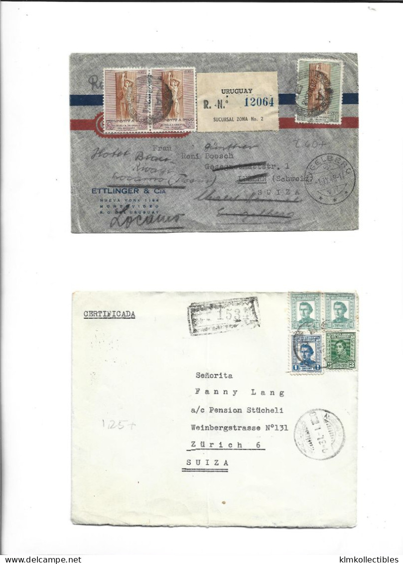 URUGUAY - POSTAL HISTORY LOT -  6 COVERS AIRMAIL - Uruguay