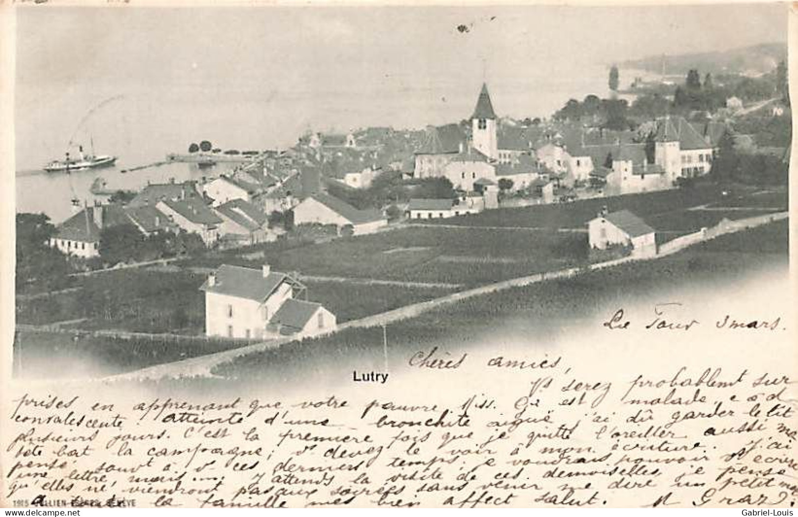 Lutry 1902 Linéaire La Tour De Peilz - Lutry