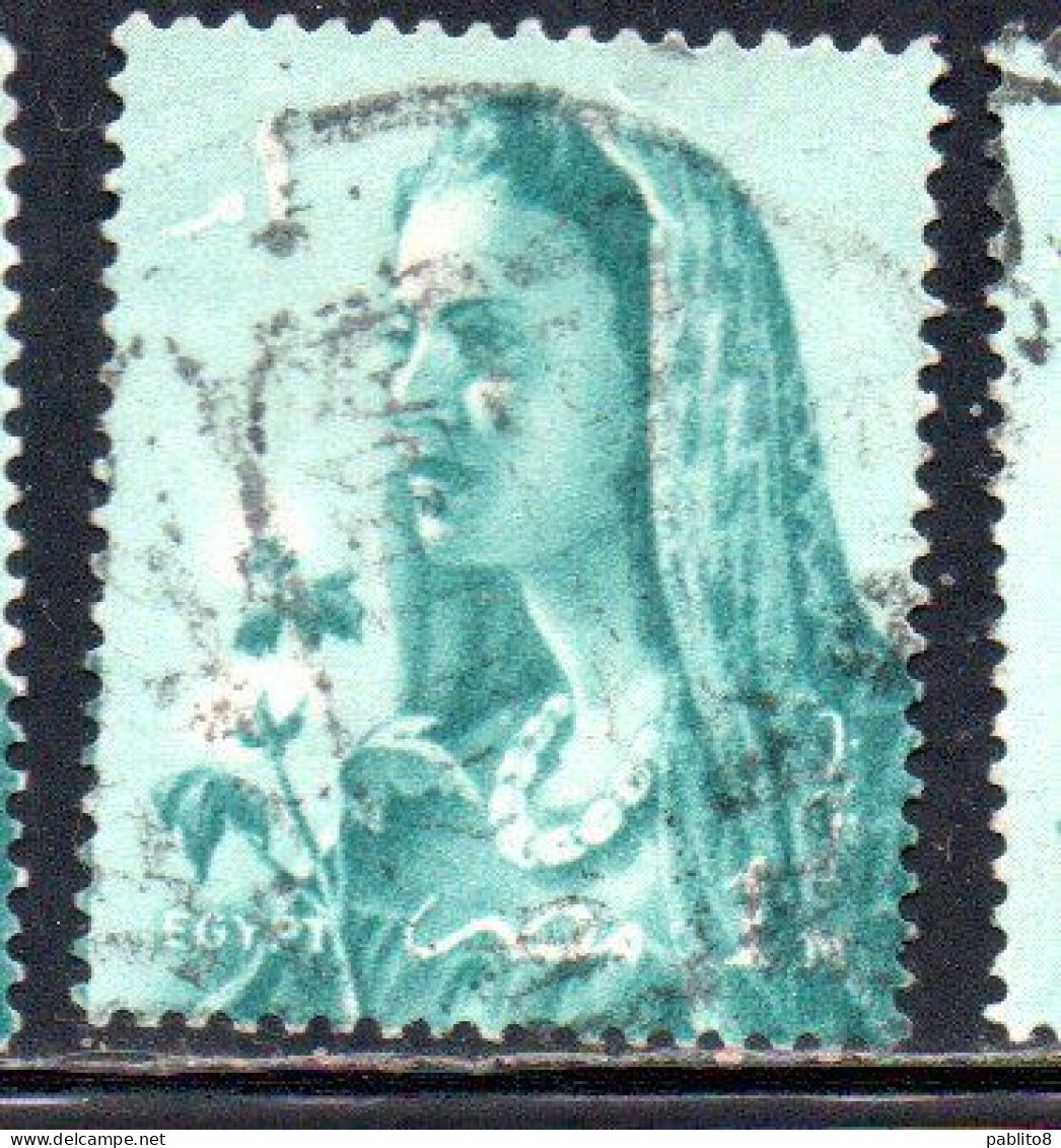 UAR EGYPT EGITTO 1957 1958 FARMER'S WIFE 1m USED USATO OBLITERE' - Used Stamps