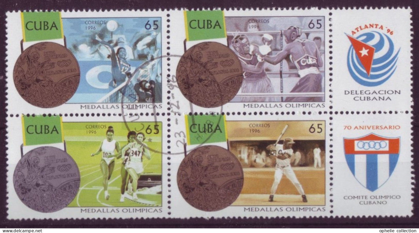 Amérique - Cuba - BLF - Los Angeles 96 - Medallas Olimpicas - 4 Timbres Différents -  6609 - Autres & Non Classés