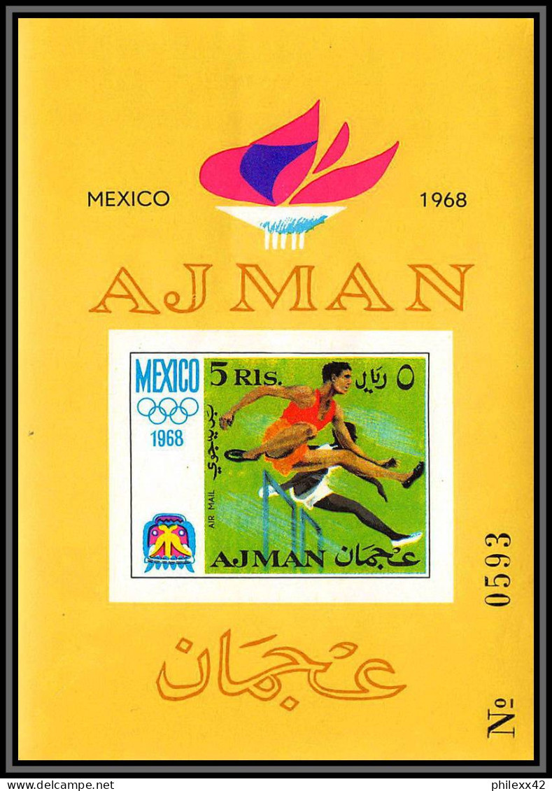 Ajman - 4509b/ N°247/257 B + Blocs N°33/34 B MEXICO 1968 Jeux Olympiques (olympic Games) Neuf ** MNH Non Dentelé Imperf - Zomer 1968: Mexico-City