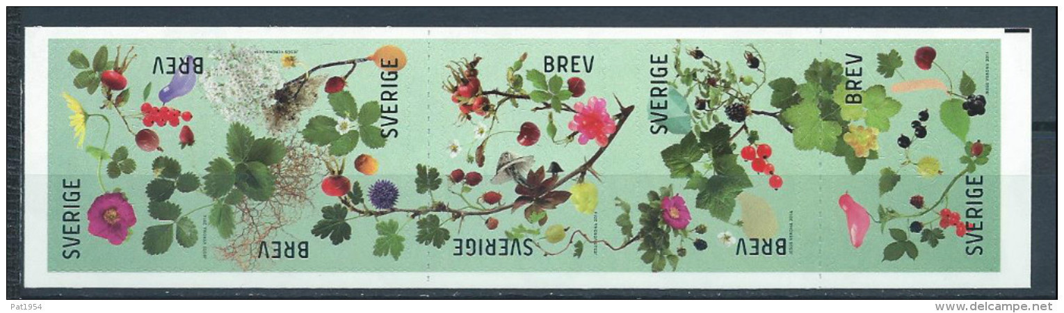 Suède 2014 N°2986/2990 Neuf Fleurs Et Baies - Nuevos