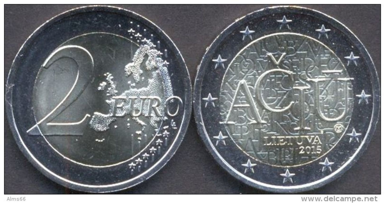 Lithuania 2 Euro 2015 UNC < Aciu - Litauen