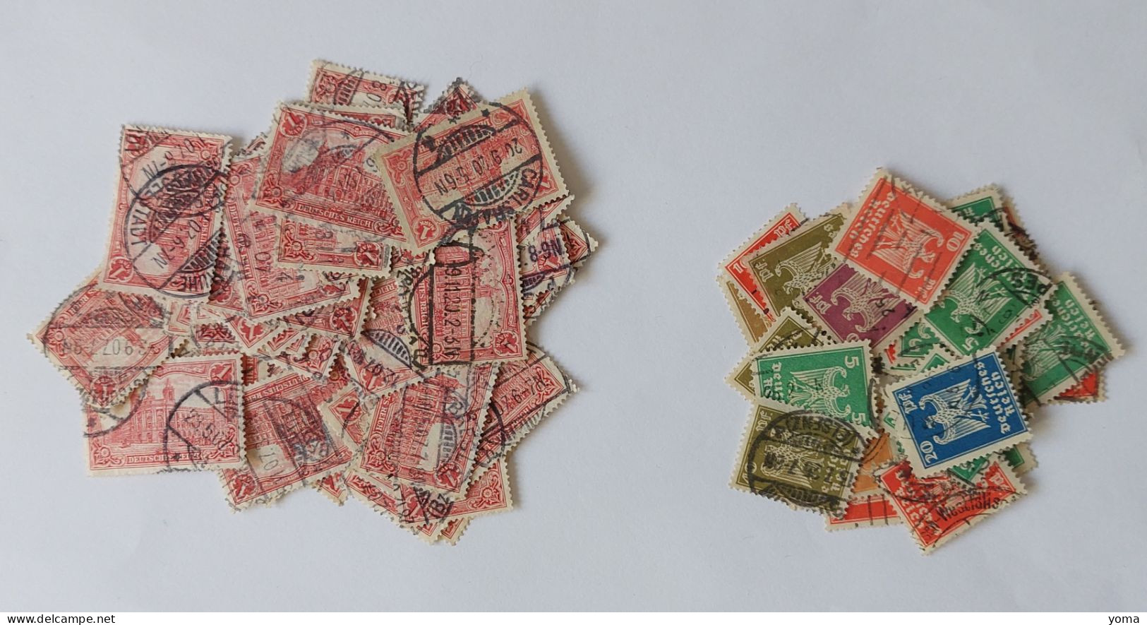 Lot De Plus De 300 Timbres Oblitérés Et Neufs Sans Charnières  -  1900 - 1920 - Sammlungen