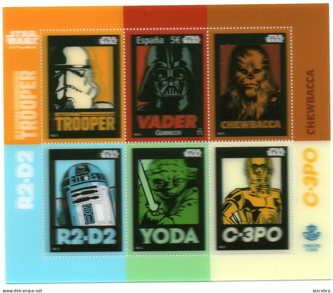Spain Star Wars M/S Holographic 2017 MNH - Hologramas