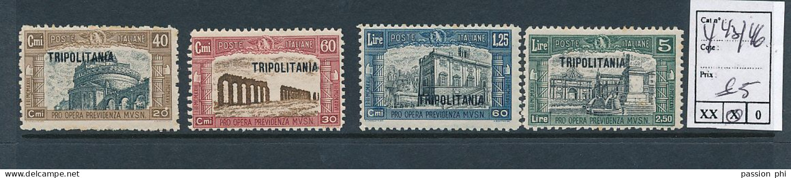 B5 TRIPOLITANIA YVERT 43/46 LH - Tripolitania