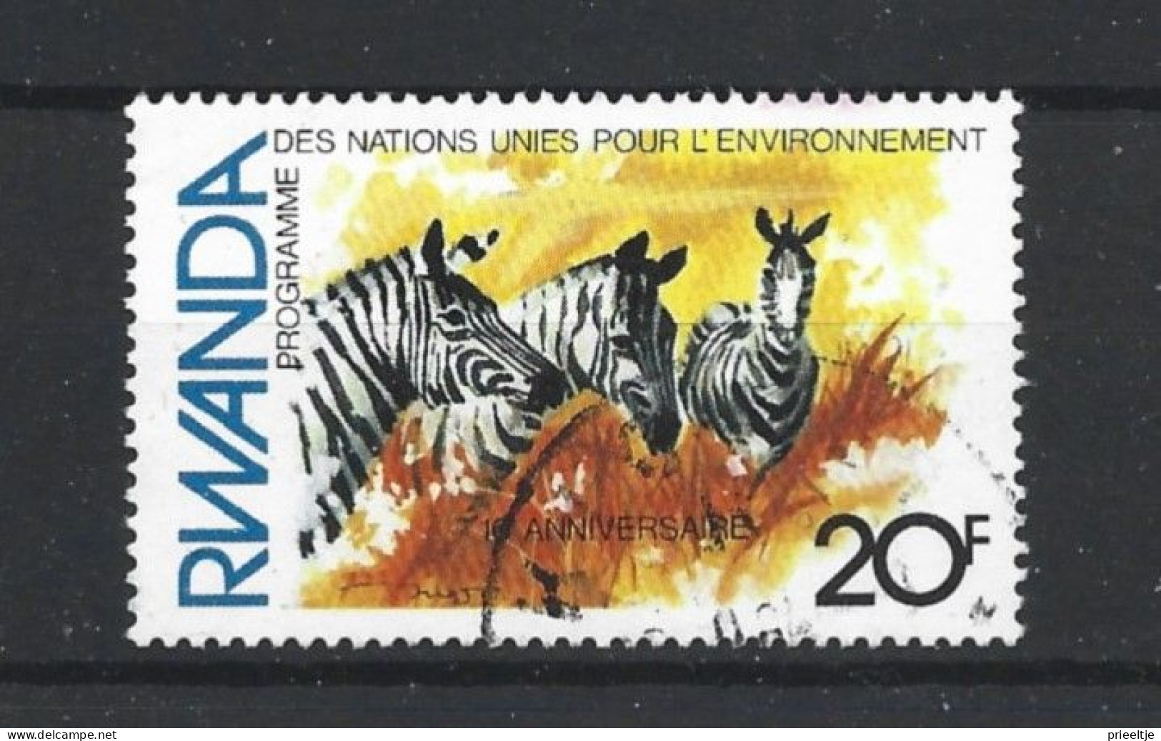Rwanda 1982 Zebra Y.T. 1077 (0) - Used Stamps