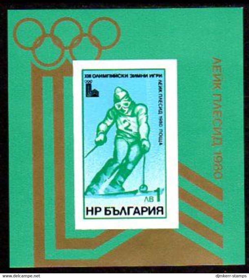 BULGARIA 1979 Winter Olympic Games Block MNH / **.  Michel Block 94 - Blokken & Velletjes