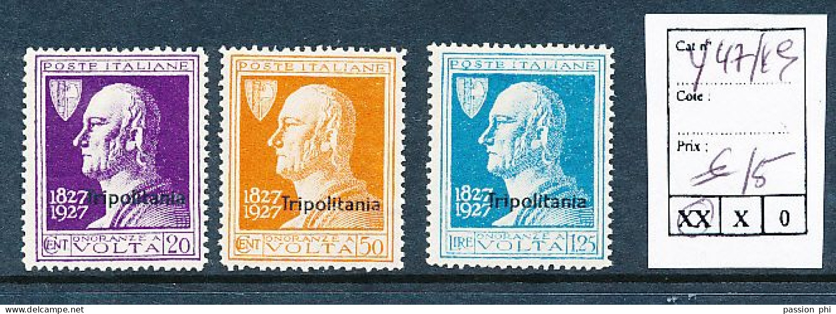 B5 TRIPOLITANIA YVERT 47/49 MNH - Tripolitania