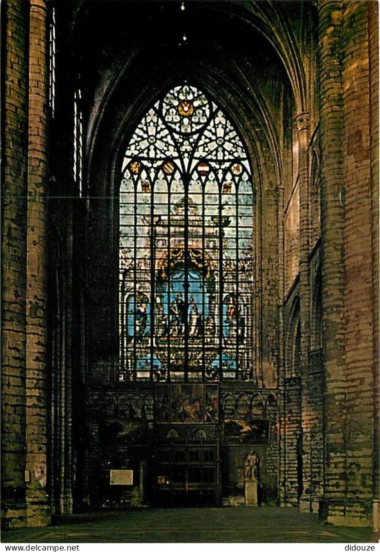 Belgique - Bruxelles - Brussels - Cathédrale Saint Michel - Vitrail: Barend Van Orley 1537 - Charles-Quint Et Isabelle D - Non Classificati