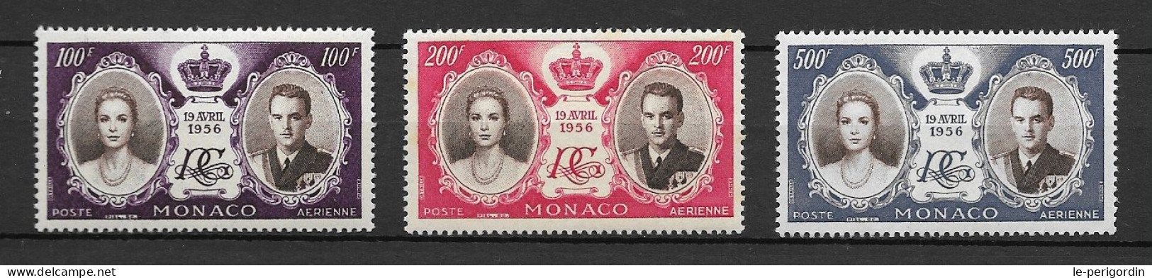 Monaco Pa Nos 63/65 , Neufs , ** , Sans Charniere , Ttb . - Poste Aérienne