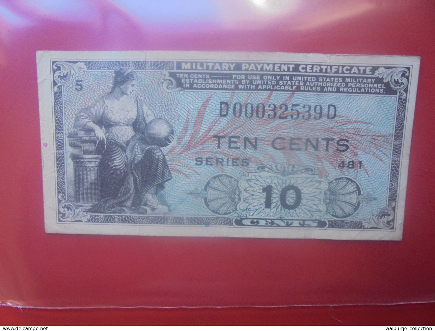 U.S.A (MILITARY) 10 Cents Série 481 (1951-54) Circuler (B.33) - 1951-1954 - Series 481