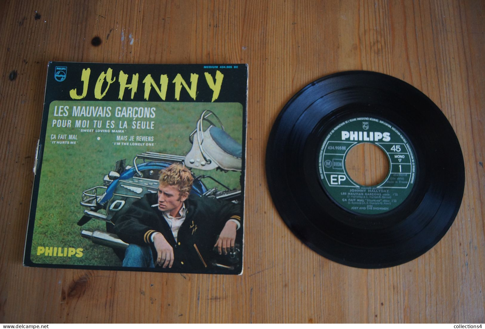 JOHNNY HALLYDAY LES MAUVAIS GARCONS   EP 1964 VARIANTE - 45 T - Maxi-Single