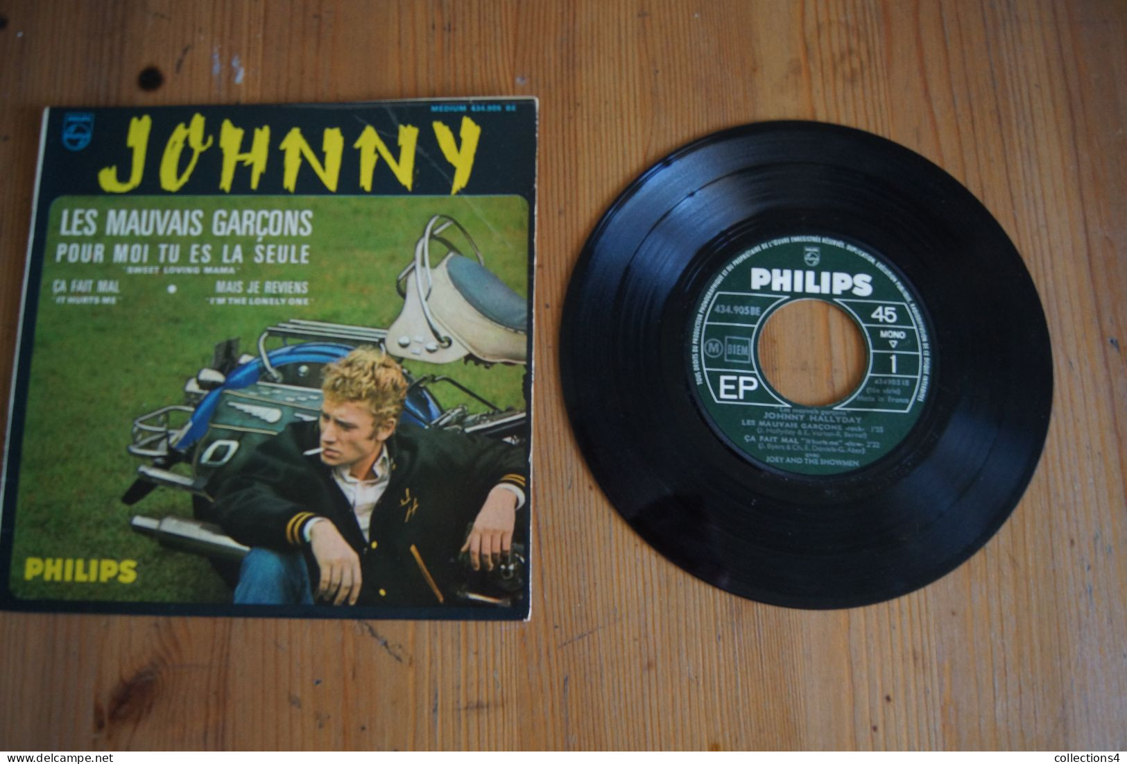 JOHNNY HALLYDAY LES MAUVAIS GARCONS   EP 1964 VARIANTE - 45 T - Maxi-Single