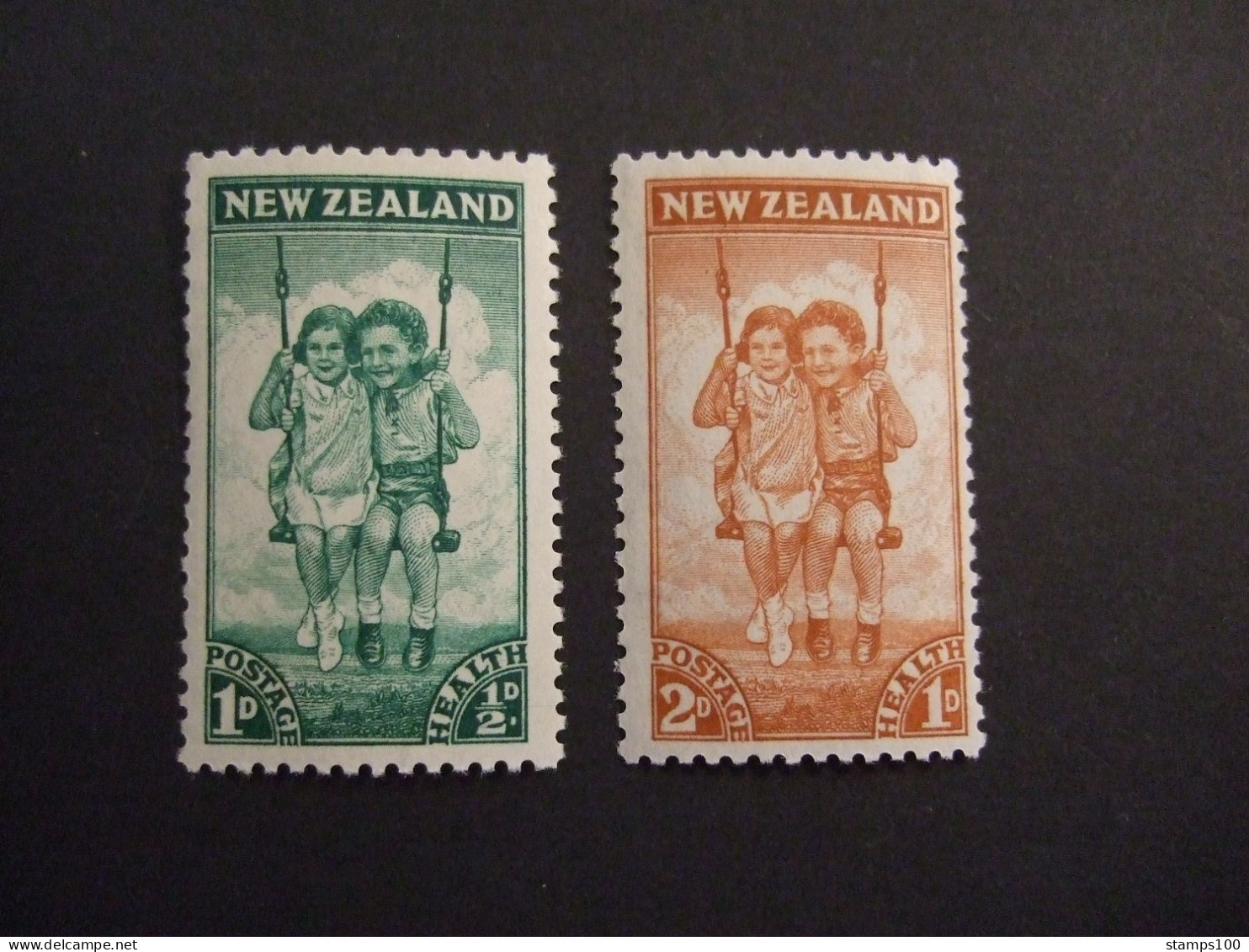 New Zealand 1942 Health: Girl And Boy On The Swing Mi 273-274 MNH(**)  (A13-TVN-03) - Neufs