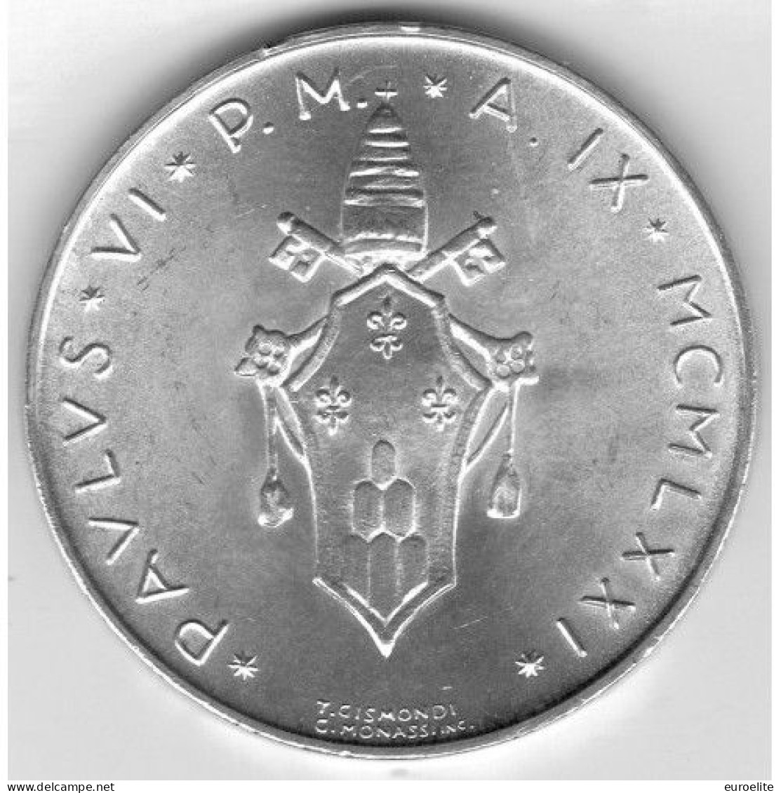 VATICANO  PAOLO VI  500 LIRE ARGENTO ANNO 1971 FDC-BU - Vatican