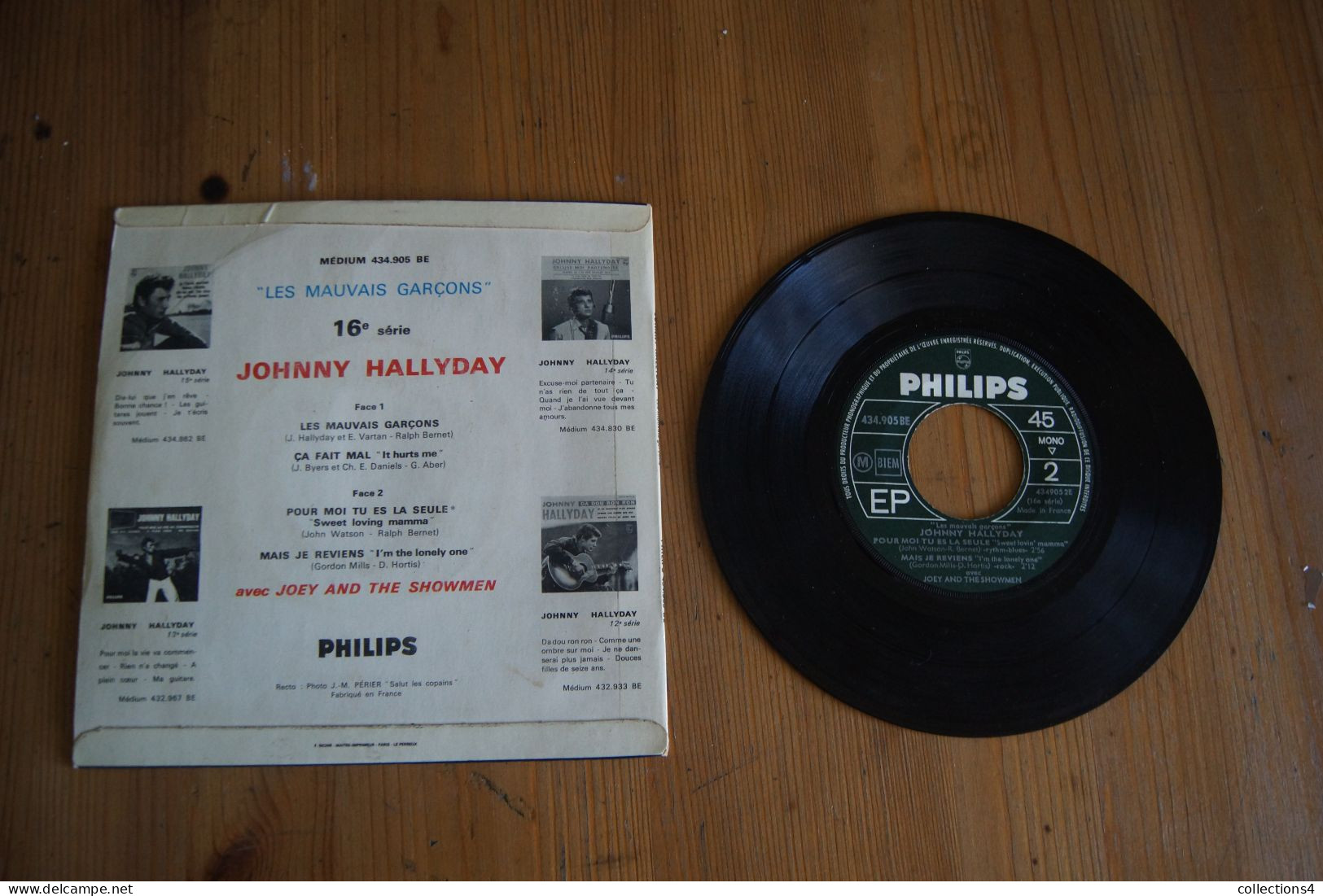 JOHNNY HALLYDAY LES MAUVAIS GARCONS   EP 1964 VARIANTE - 45 T - Maxi-Single