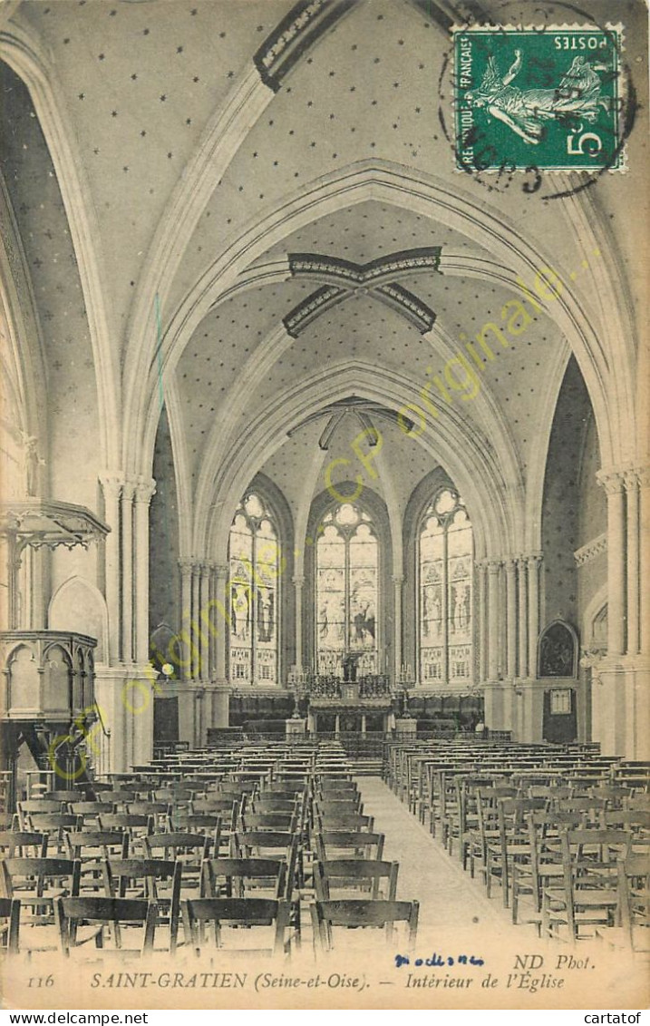 95.  SAINT GRATIEN .  Intérieur De L'Eglise . - Saint Gratien