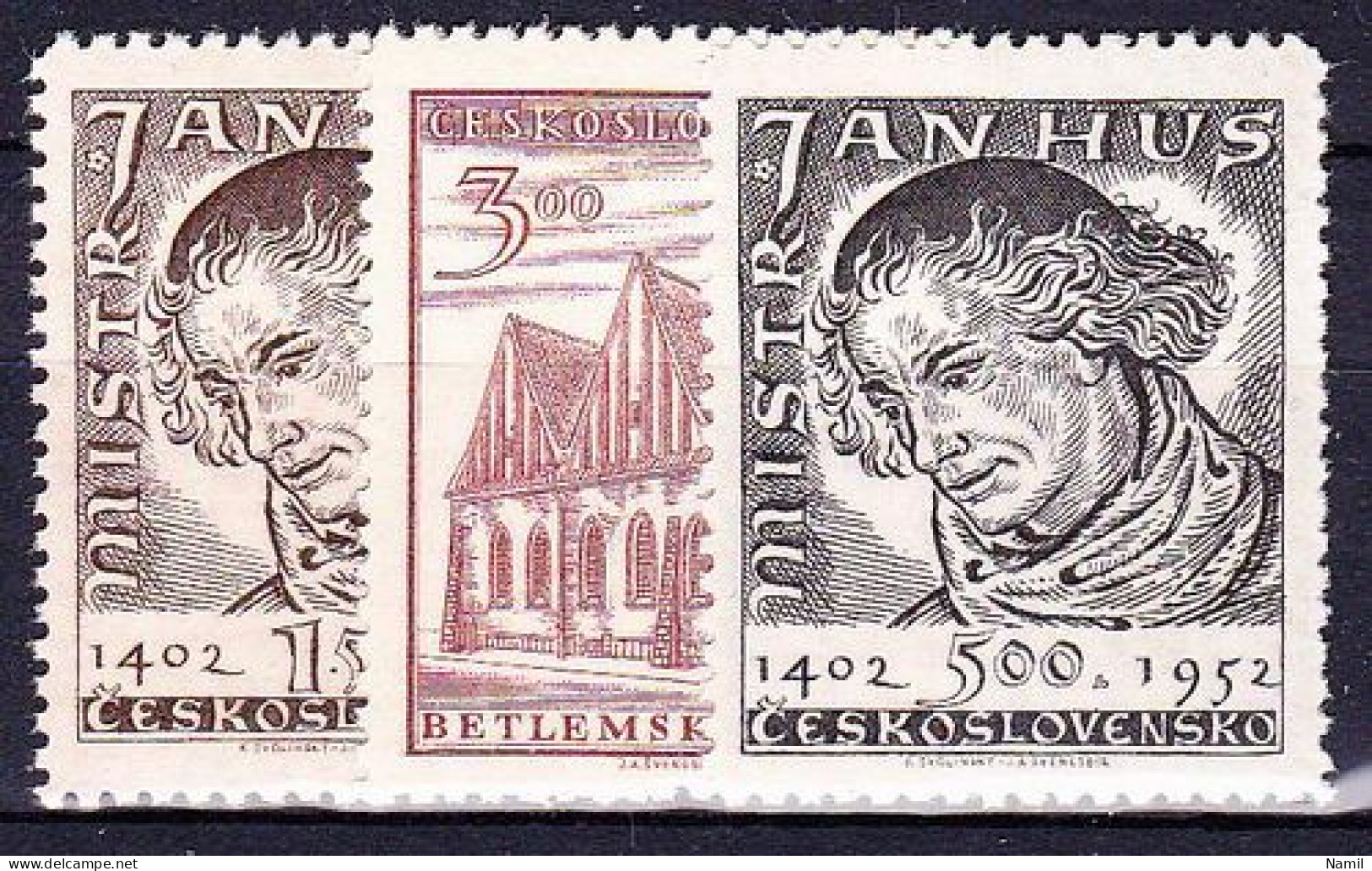 ** Tchécoslovaquie 1952 Mi 743-5 (Yv 651-3), (MNH)** - Ungebraucht