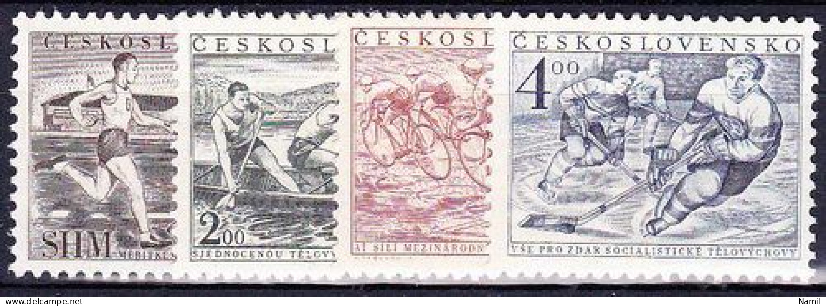 ** Tchécoslovaquie 1952 Mi 749-52 (Yv 657-60), (MNH)** - Ungebraucht