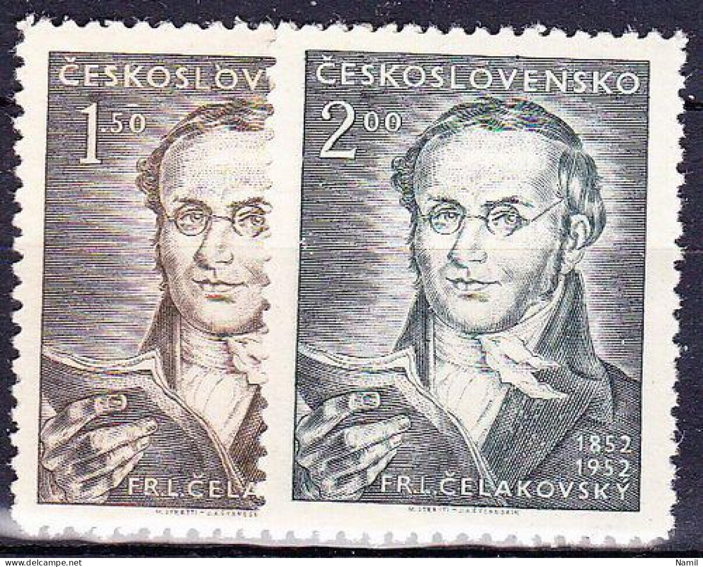 ** Tchécoslovaquie 1952 Mi 753-4 (Yv 661-2), (MNH)** - Ungebraucht