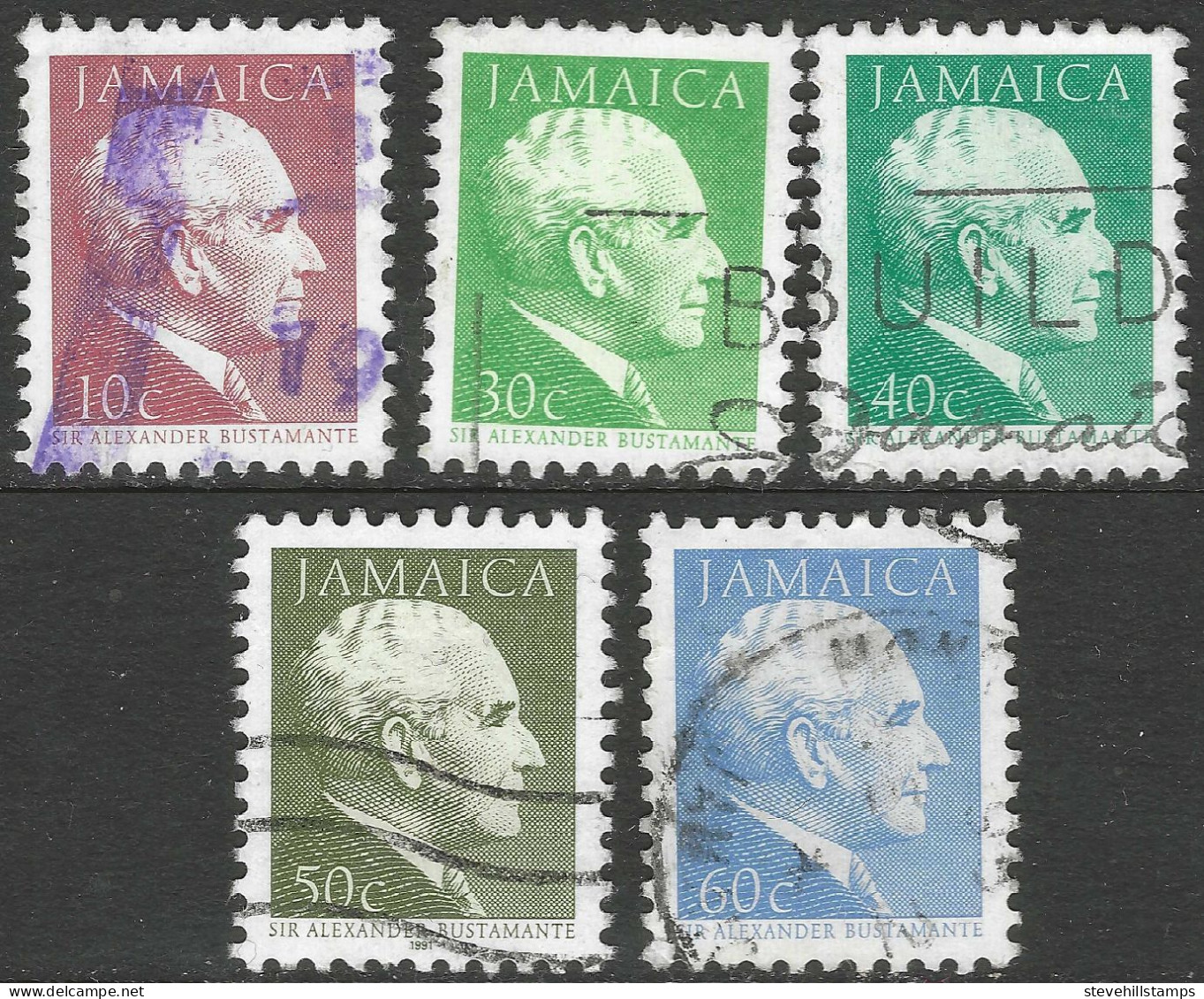 Jamaica. 1987 Portraits. 6 Used Values To 60c. SG 681B. M3045 - Jamaica (1962-...)