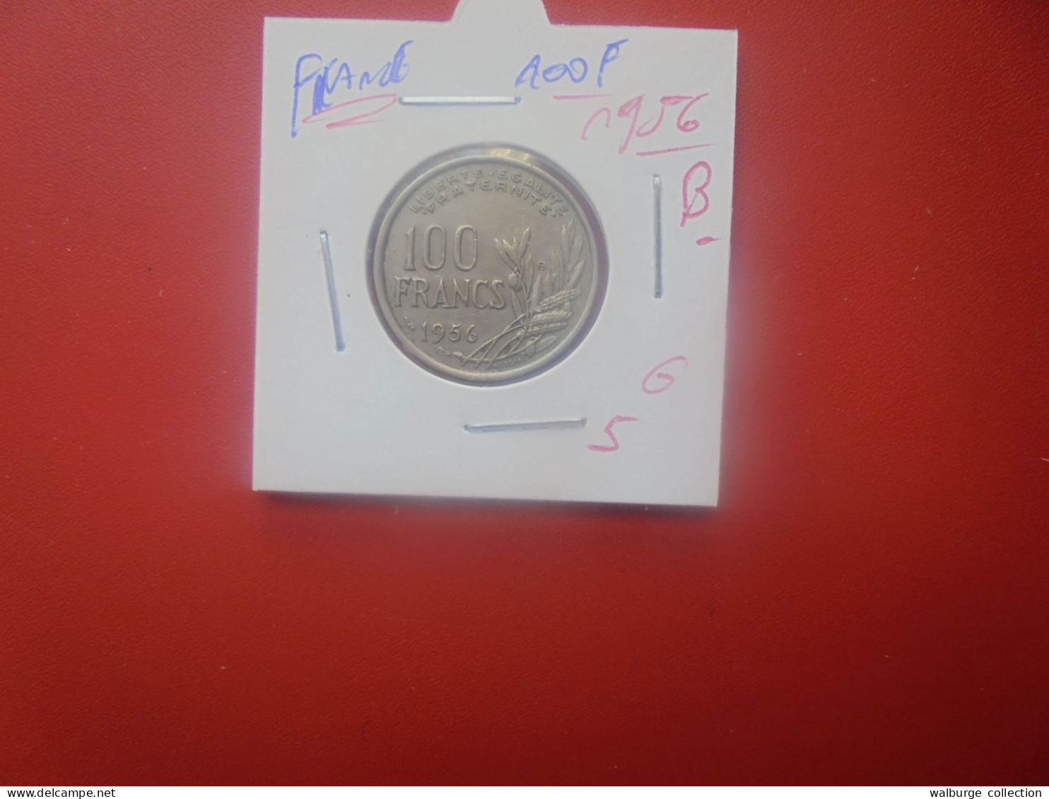 FRANCE 100 Francs 1956 "B" (A.11) - 100 Francs
