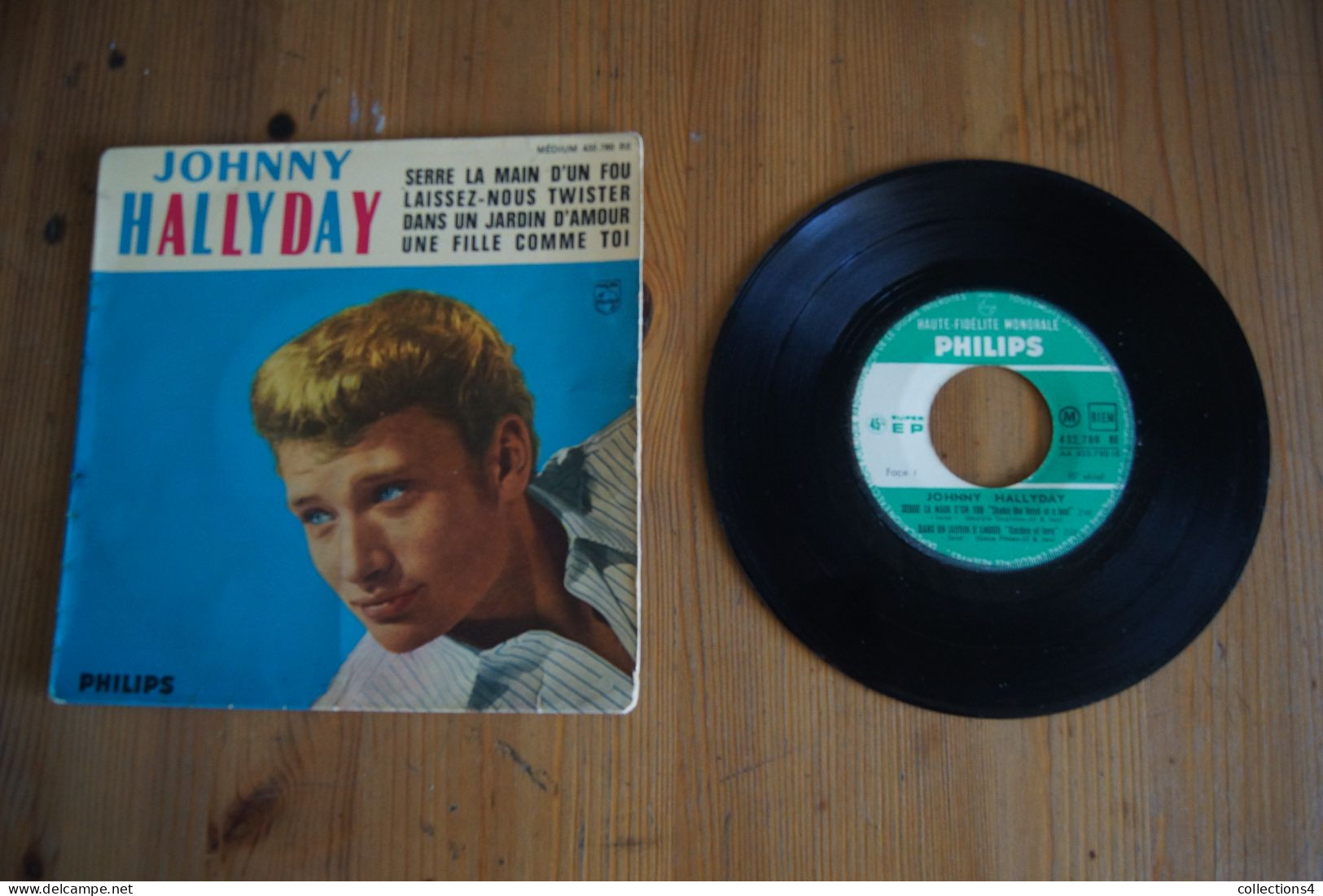 JOHNNY HALLYDAY SERRE LA MAIN D UN FOU  EP 1962 VARIANTE - 45 T - Maxi-Single