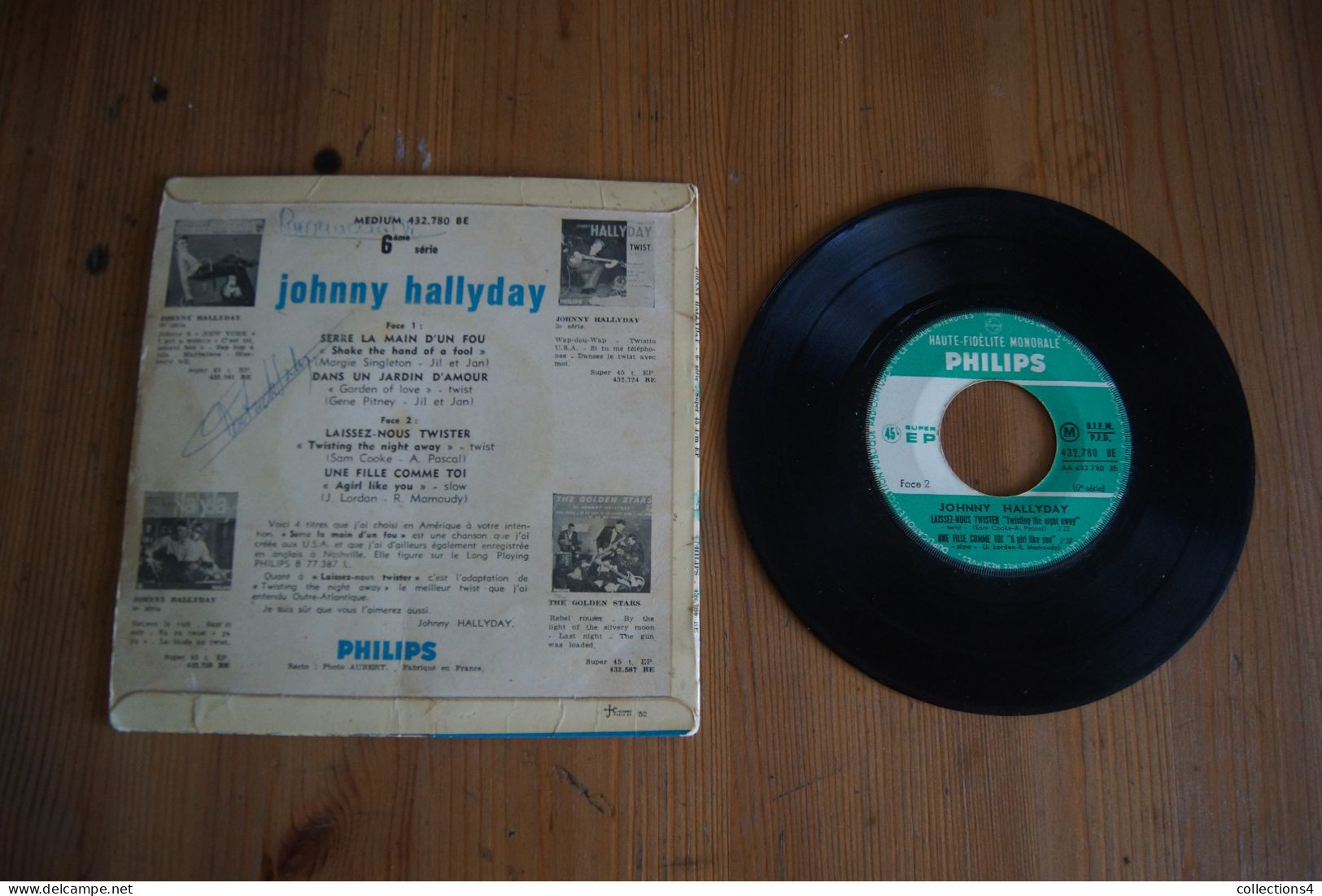 JOHNNY HALLYDAY SERRE LA MAIN D UN FOU  EP 1962 VARIANTE - 45 T - Maxi-Single