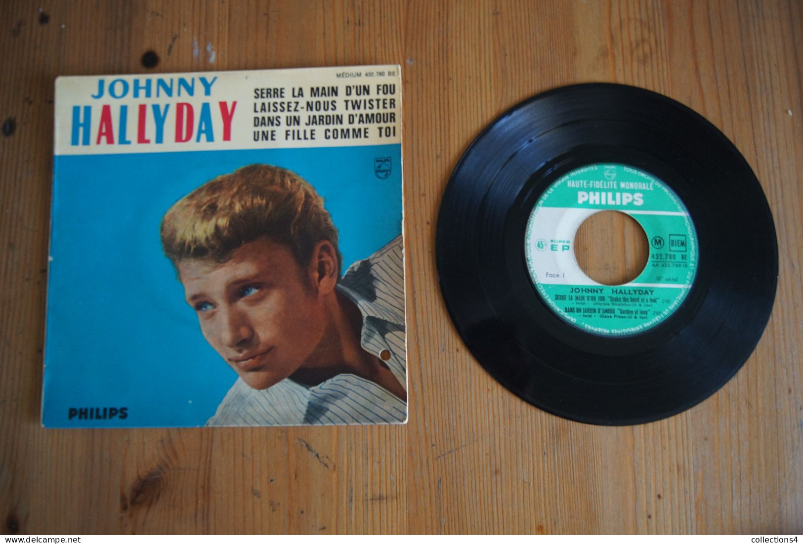 JOHNNY HALLYDAY SERRE LA MAIN D UN FOU  EP 1962 VARIANTE - 45 T - Maxi-Single