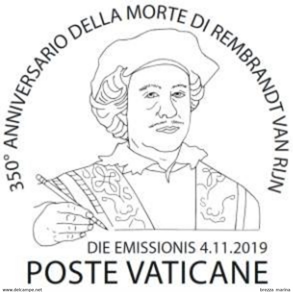 Nuovo - MNH - VATICANO - 2019 - 350 Anni Della Morte Di Rembrandt Van Rijn, Pittore – Ritratto – 1.15 - Unused Stamps