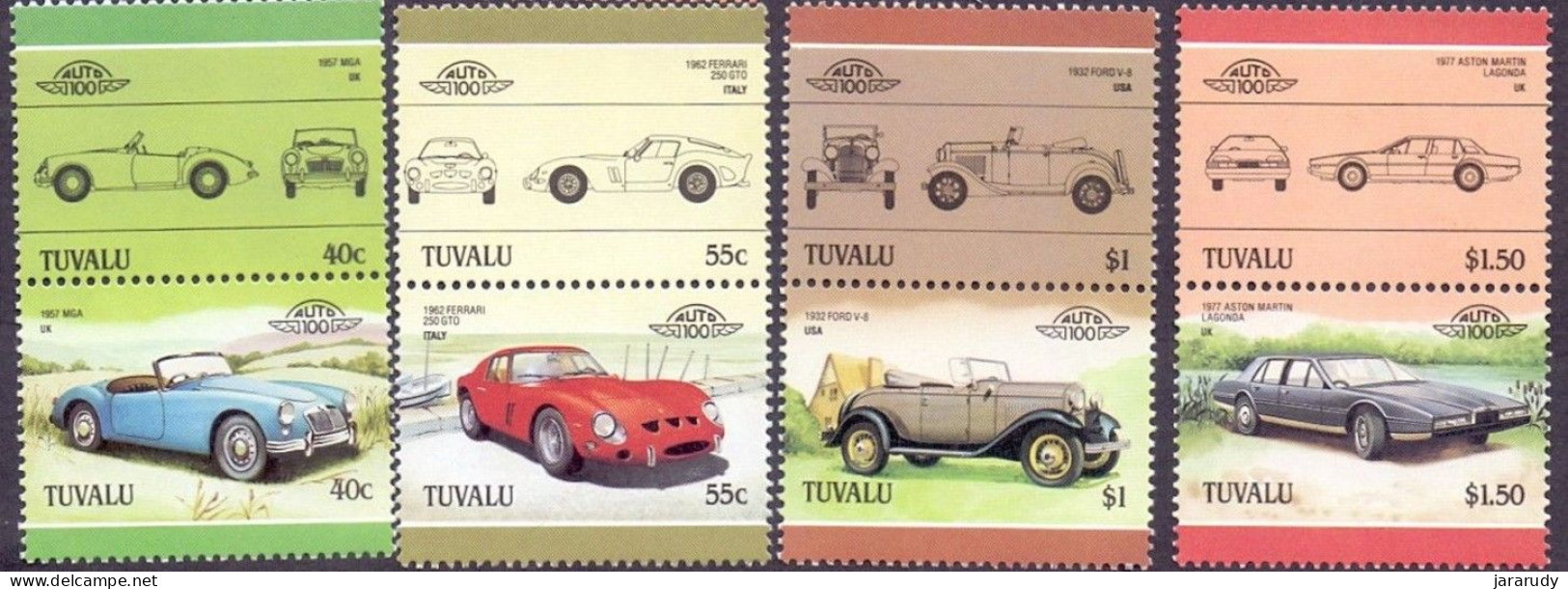 TUVALU COCHES 1985 Mi 347/54 MNH - Tuvalu