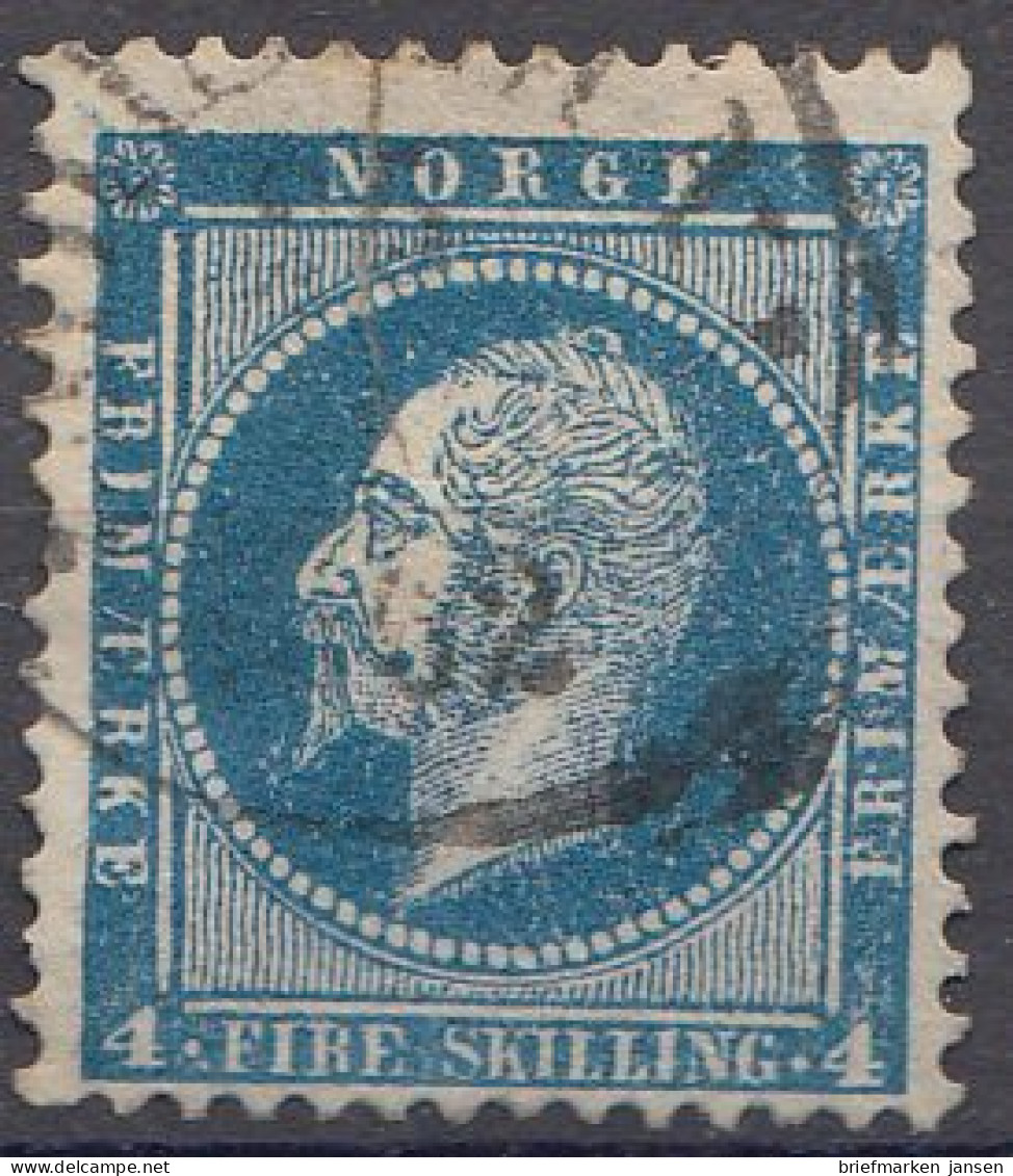 Norwegen Mi.Nr. 4 Freim. König Oskar I. (4 Sk) Gestempelt - Oblitérés