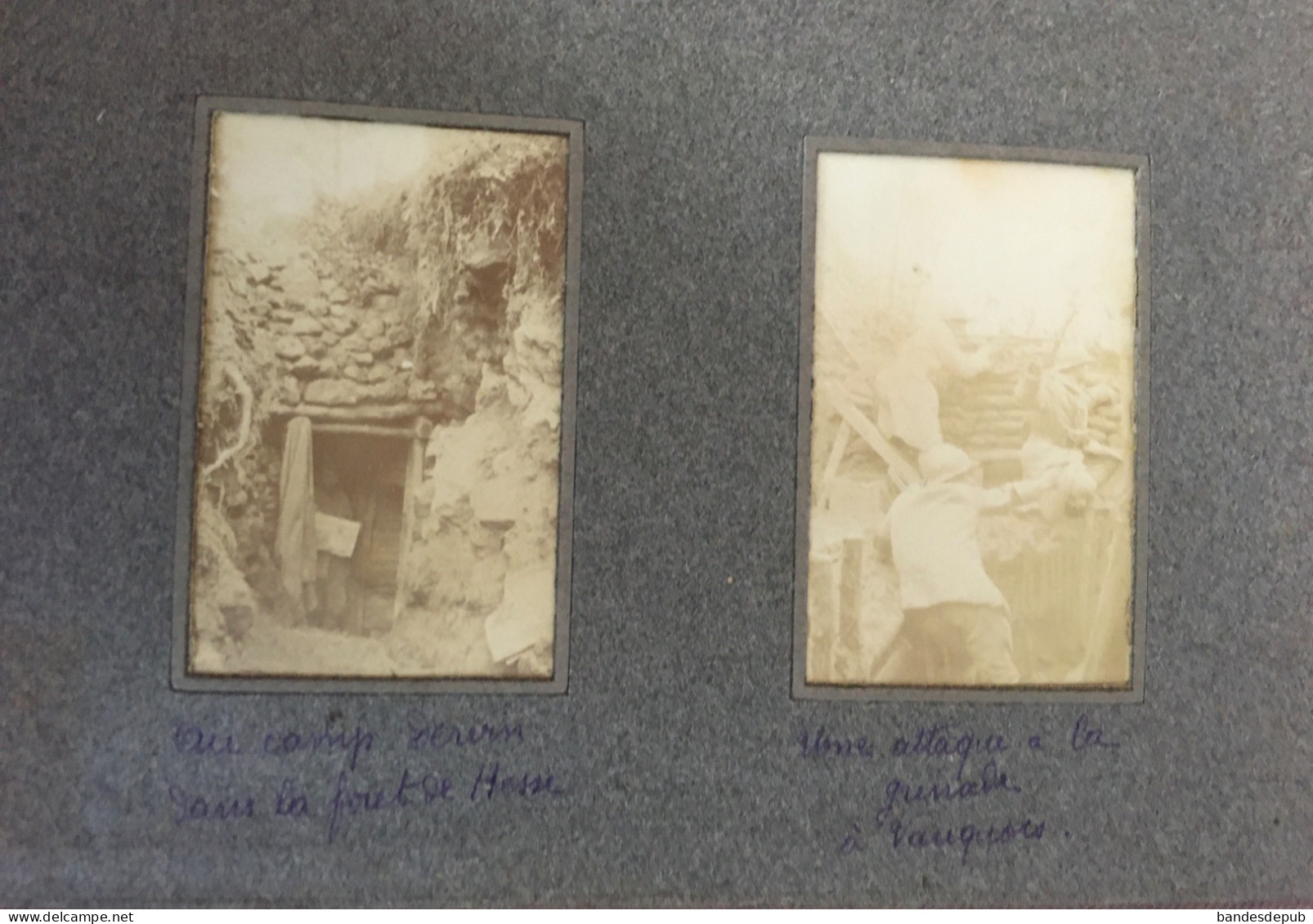 WW1 1918 Meuse album photos kodak Gallerand souvenirs guerre 14 Souilly Clermont Vauquois Chattancourt vie tranchée