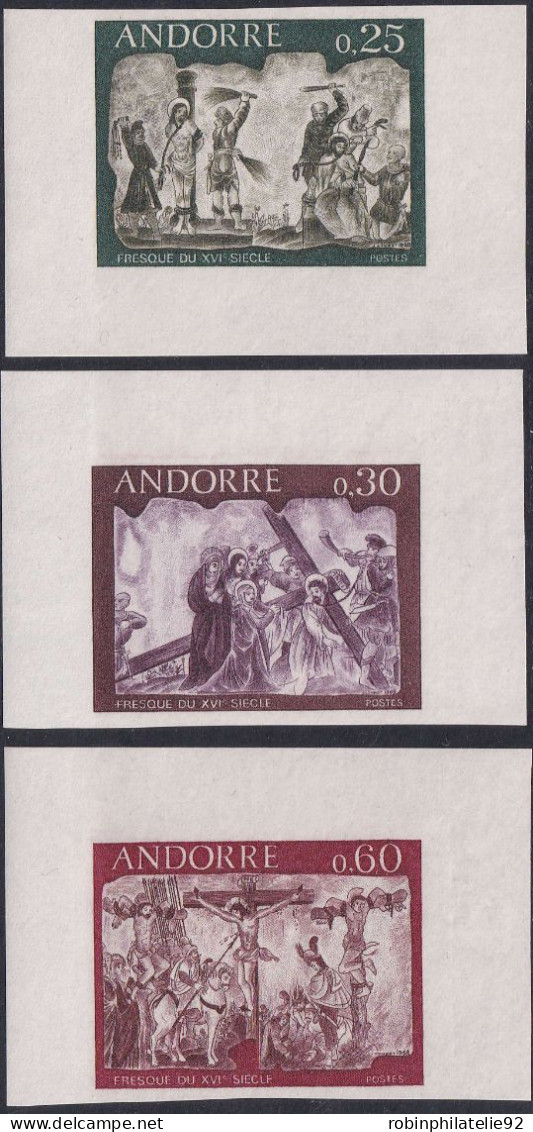 Andorre Non Dentelés N°191/193  Fresque Du 16è Siècle  3 Valeurs Bdf Qualité:** Cote:110 - Other & Unclassified