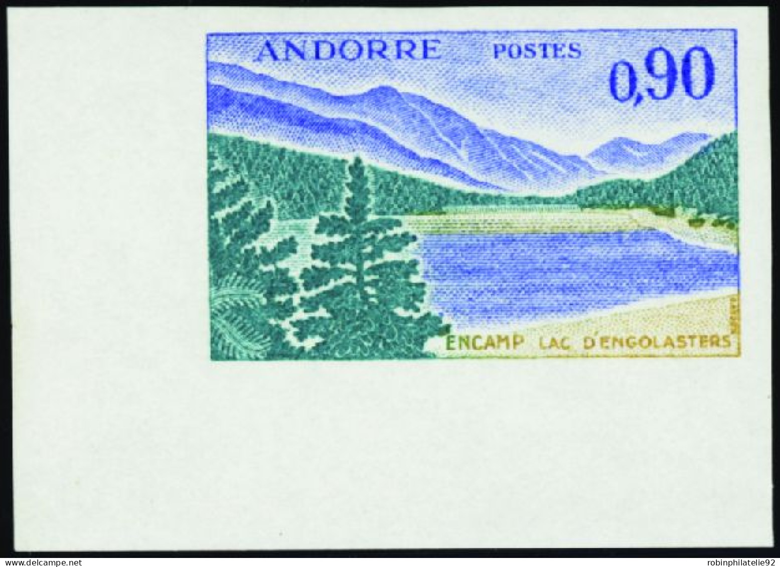 Andorre Non Dentelés N°163A   0,90 Croix Gothique De Meritxell Non Dentelé Cdf Qualité:** Cote:95 - Autres & Non Classés