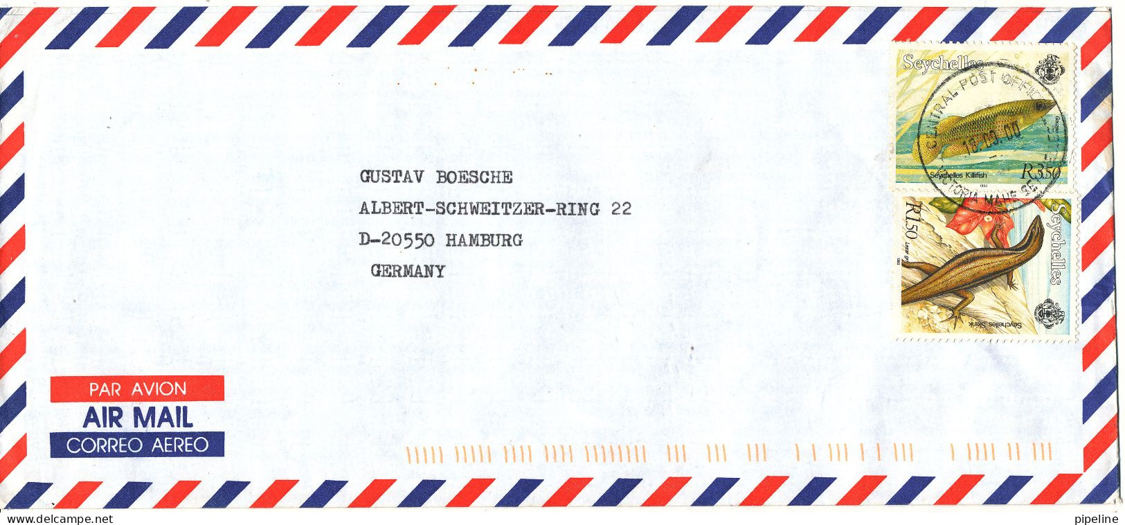 Seychelles Air Mail Cover Sent To Germany 18-9-2000 - Seychelles (1976-...)