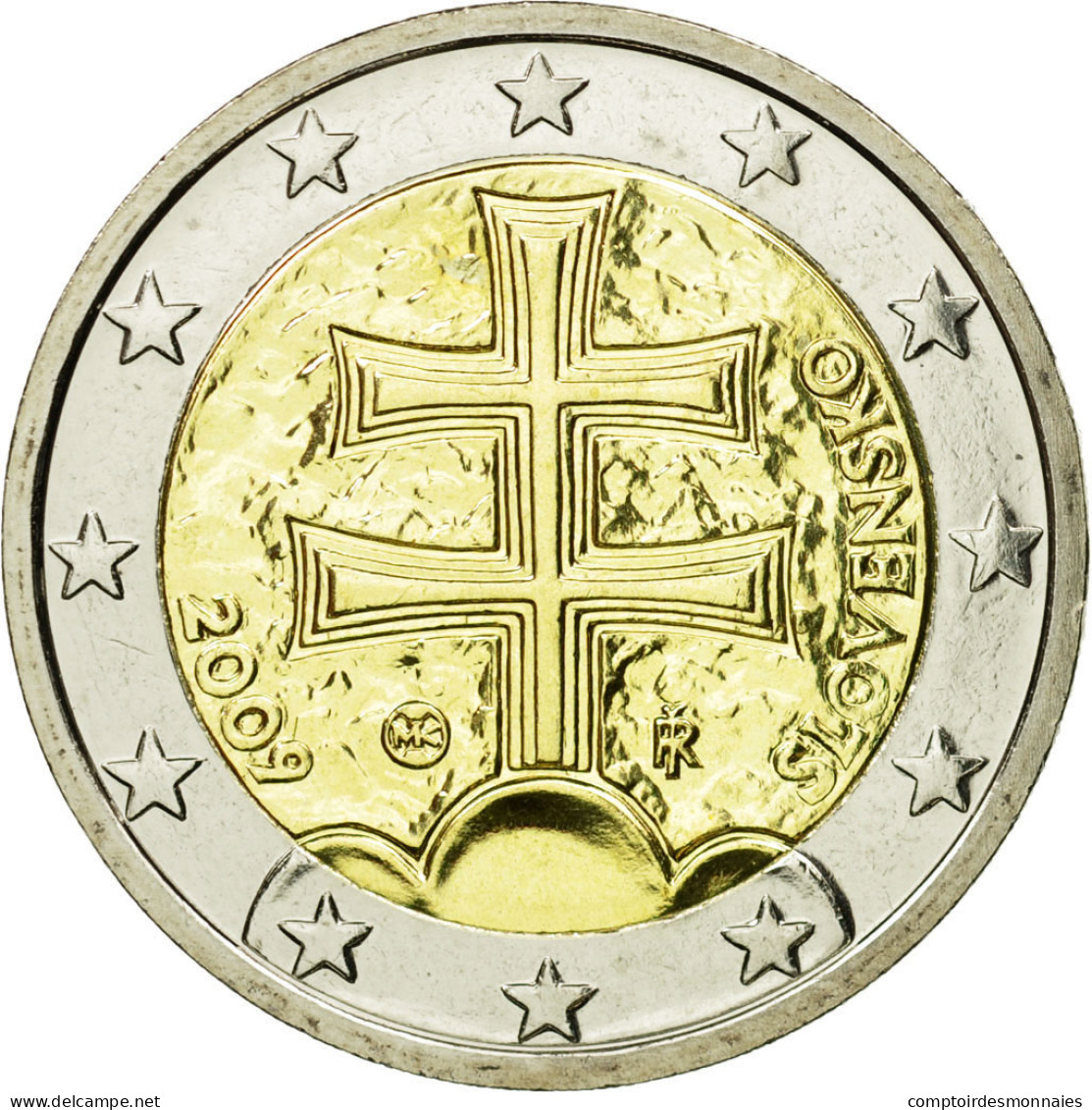 Slovaquie, 2 Euro, 2009, FDC, Bi-Metallic, KM:102 - Slowakei