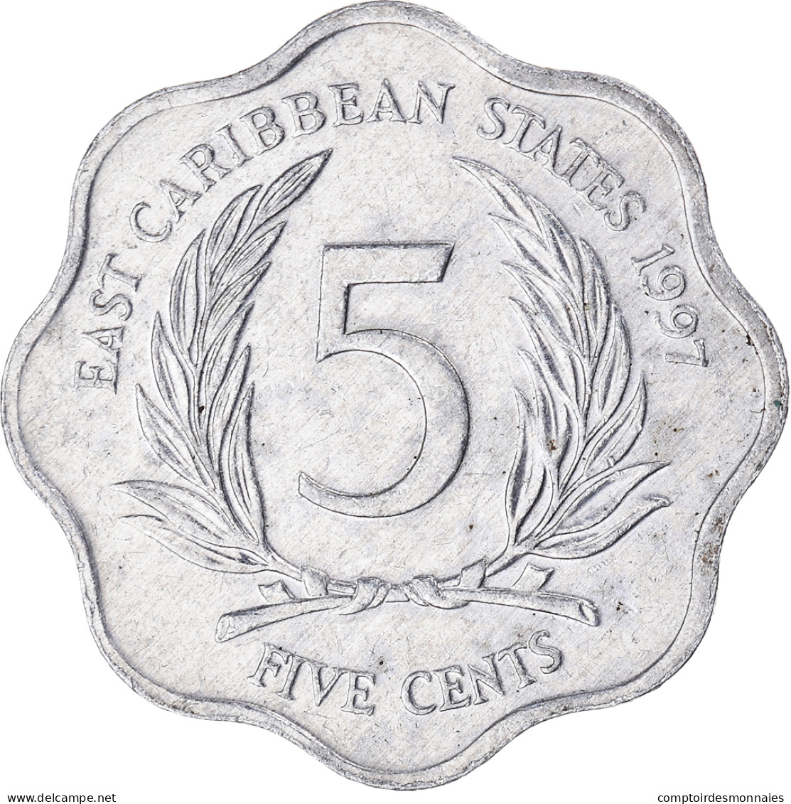 Monnaie, Etats Des Caraibes Orientales, 5 Cents, 1997 - Ostkaribischer Staaten